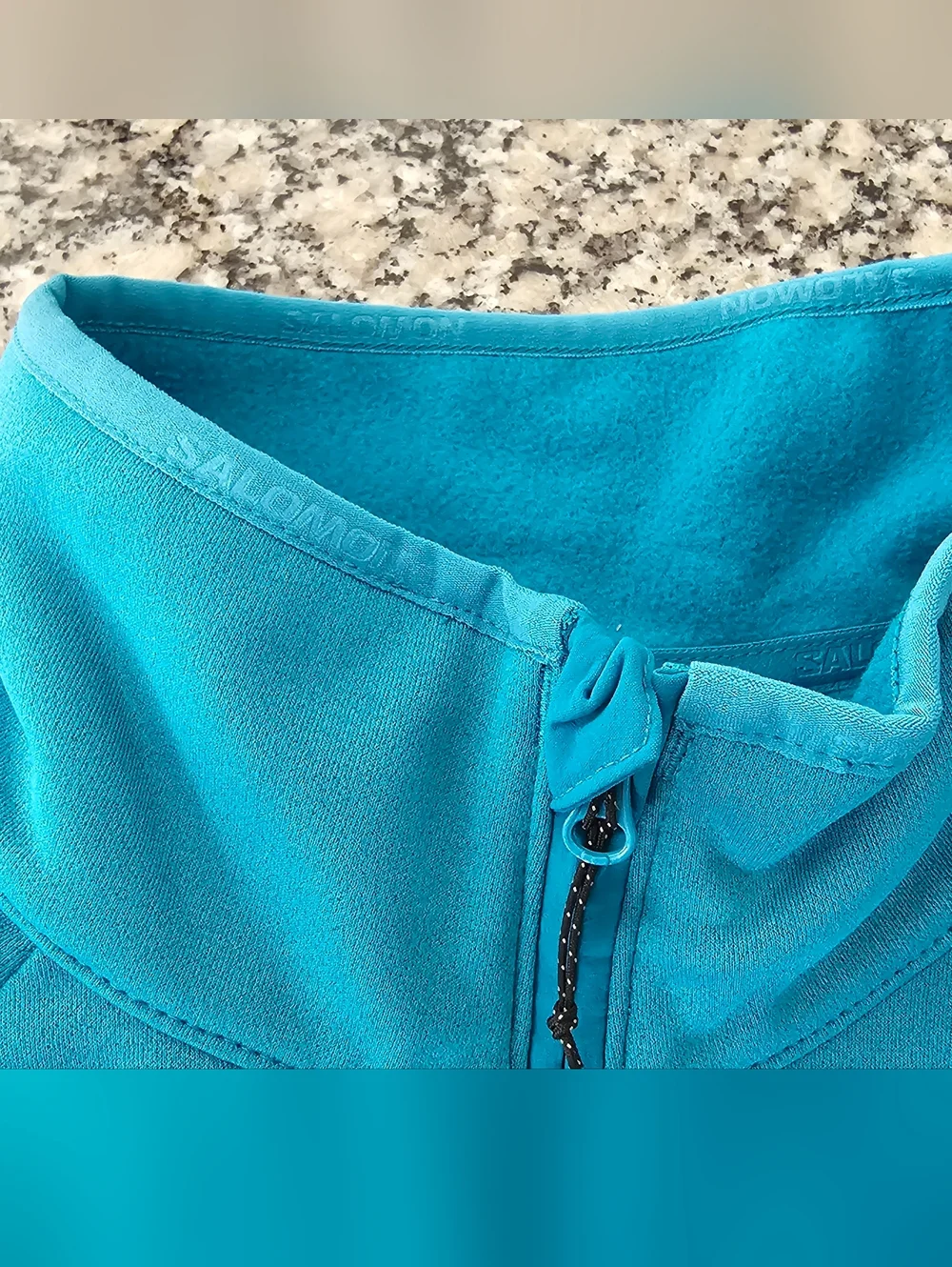 Salomon Essential Warm 1/2 Zip Fleece Men's S Teal Hiking Trail Gorpcore NWT